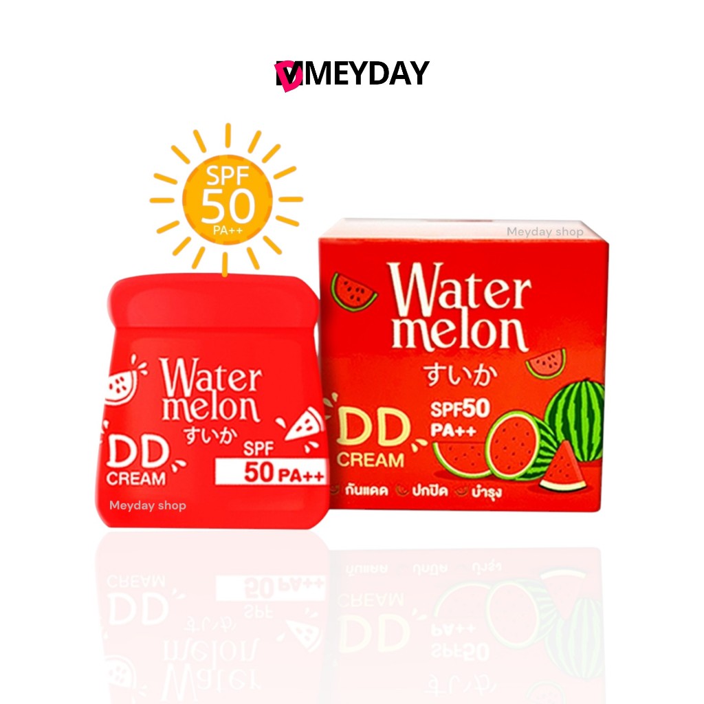 Cavier คาเวียร์ วอเตอร์เมล่อน ดีดี watermelon dd cream spf50 pa++ ครีม เอสพีเอฟ 50 พีเอ++ 10 g.