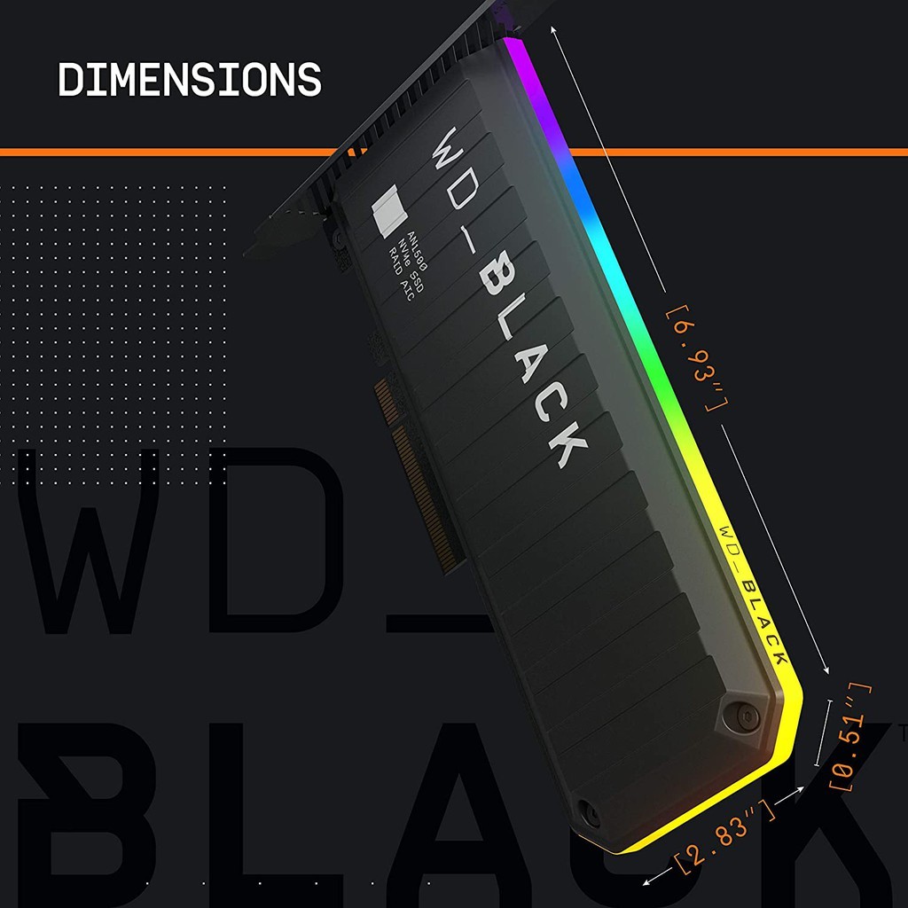 1 TB SSD (เอสเอสดี) WD BLACK AN1500 NVMe SSD ADD-IN-CARD (WDS100T1X0L)