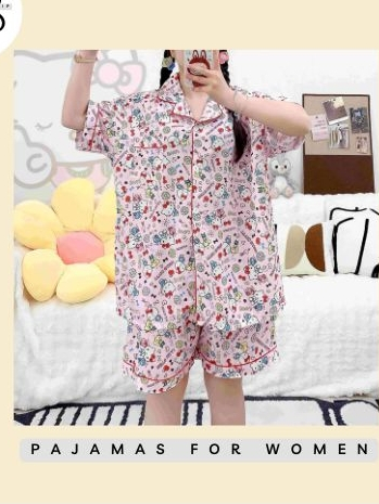 389 SPS ชุดนอนผู้หญิงโอเวอร์ไซส์ ชุดนอนสาวอวบมีเนื้อ รอบอก45นิ้วลวดลายการ์ตูนน่ารักๆมีหลายลายให้เลือ