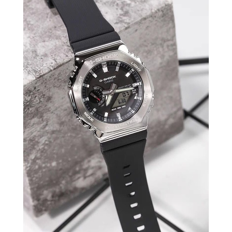 CASIO G-SHOCK STEEL GBM-2100 ของแท้ ประกันศูนย์ Cmg 1 ปี Tough Solar การเชื่อมต่อแบบไร้สายโดยใช้ Bluetooth®