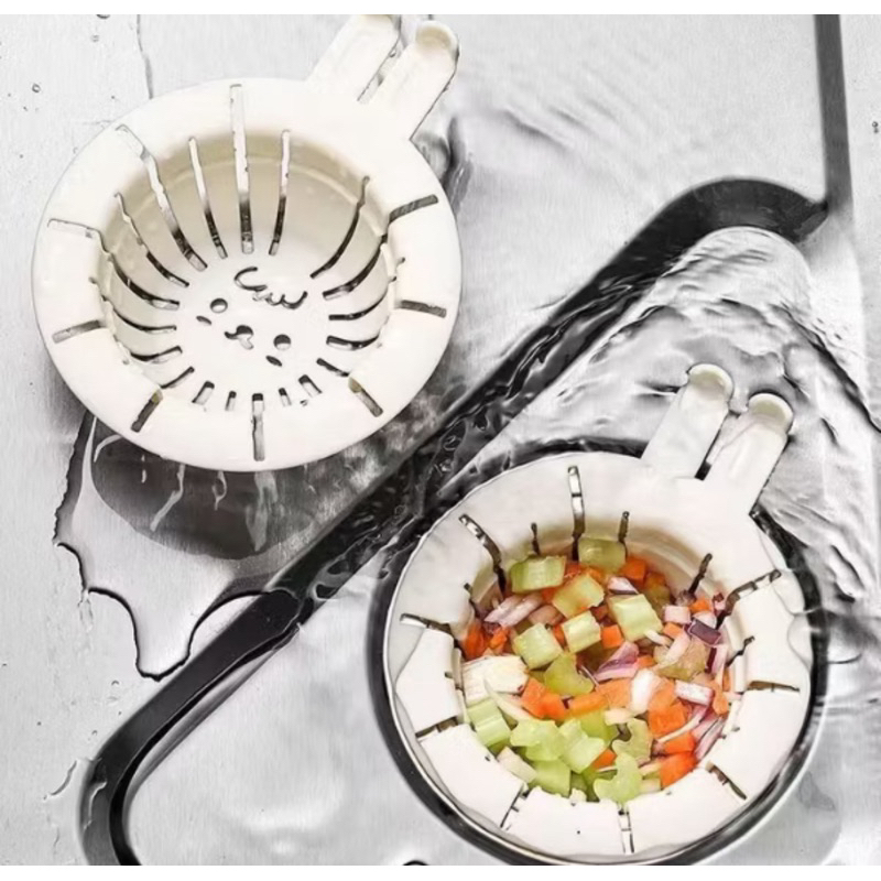 Food Waste Strainer with Handle for Sink (Assorted Colors)