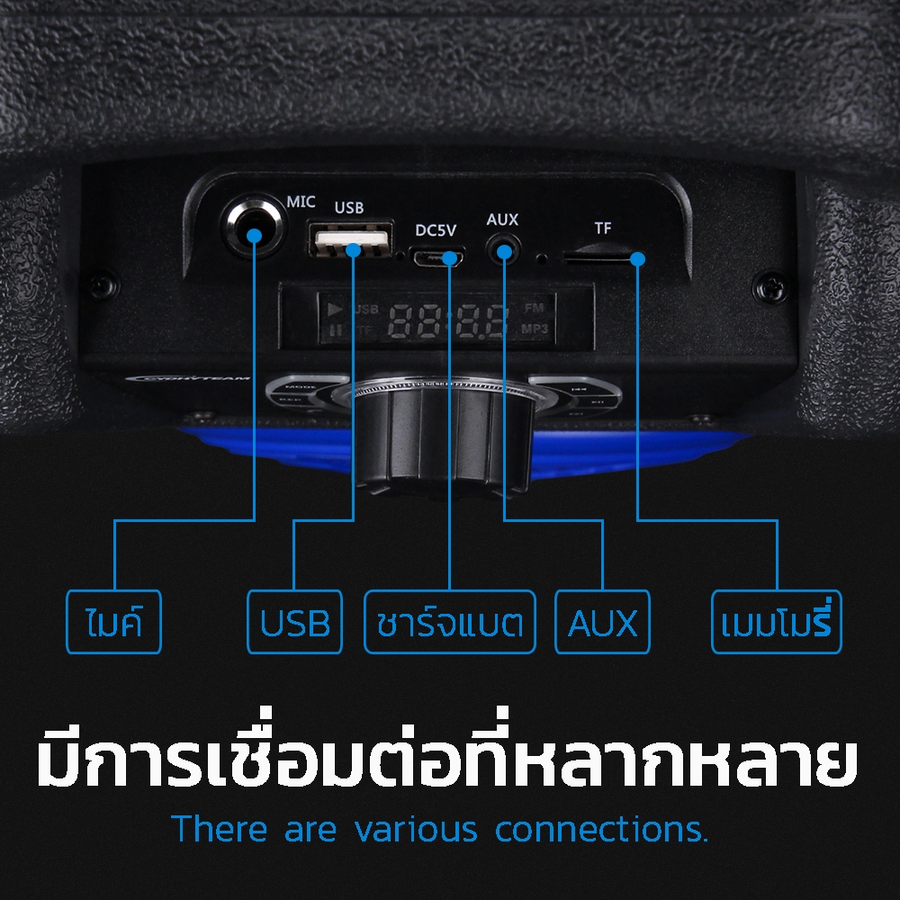 YOUDA ลำโพงบลูทูธ รับประกัน 1ปี มีให้เลือก 3สี รองรับ ไมโครโฟน , บลูทูธ , USB, การ์ด TF, วิทยุ HY-07 ลำโพงบลูทูธพกพา