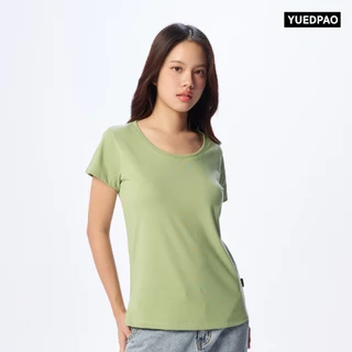 Yuedpao Ultrasoft Non-Iron 2025 เสื้อยืดคอกลมผู้หญิง ไม่ย้วย ไม่หด ไม่ต้องรีด ผ้านุ่ม ไม่ขึ้นขุย Set Dry Leaf
