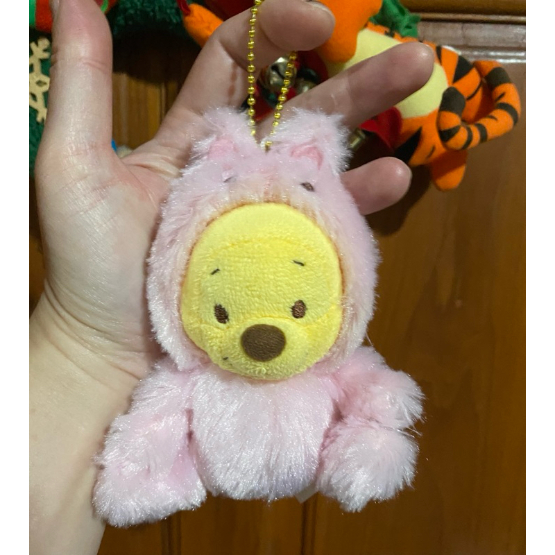 Cute Pooh Bunny Brooch Keychain (Didney Store)