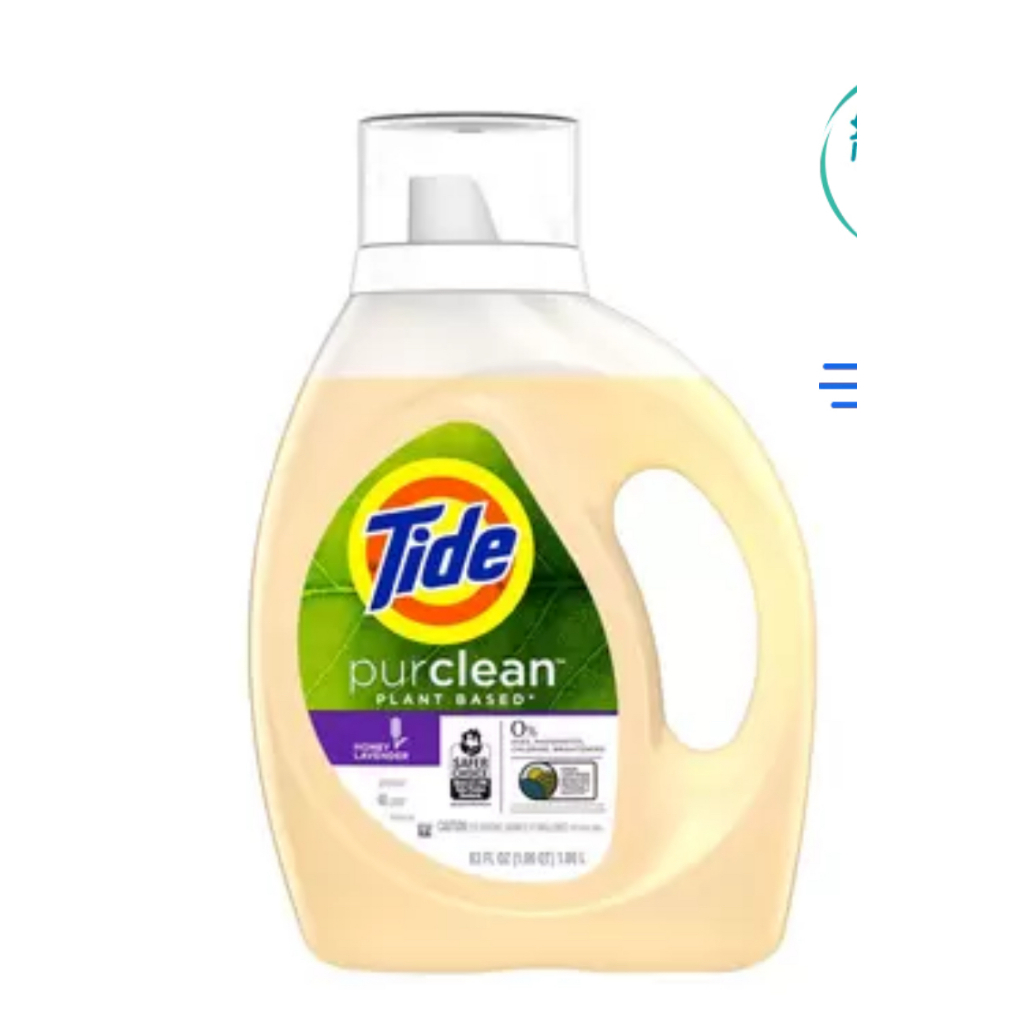 Tide PurClean Liquid Laundry Detergent 1.86 L ไทด์น้ำยาซักผ้า กลิ่นฮันนี่ลาเวนเดอร์1.86 ลิตร