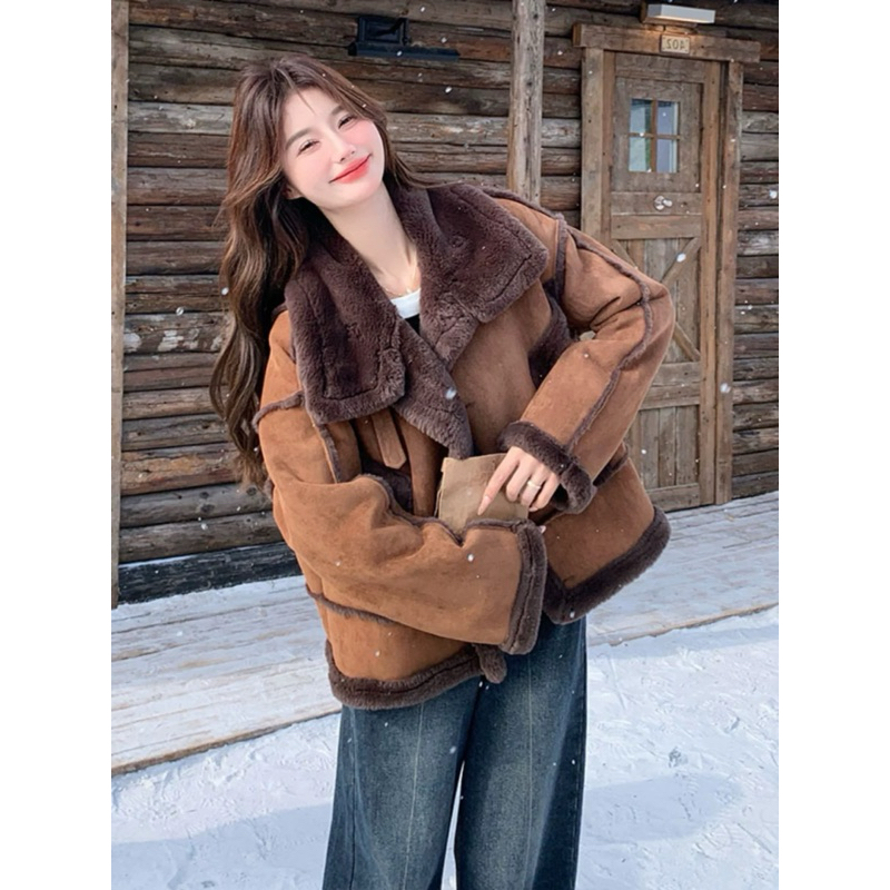 Suede Jaket เสื้อแจ็คเกตบุขน