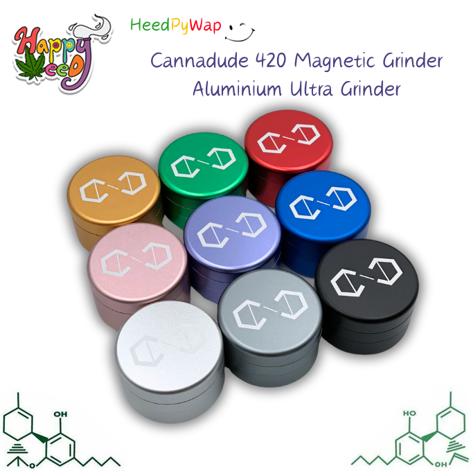Cannadude 420 Magnetic Grinder Aluminium Ultra Grinder เครื่องบดอลูมิเนียม Premium เครื่องบดสมุนไพร