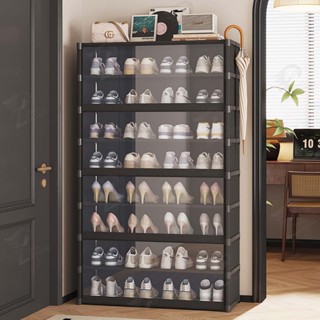 [ประตูแม่เหล็ก] ตู้รองเท้า ชั้นวางรองเท้า กล่องรองเท้ากันฝุ่…