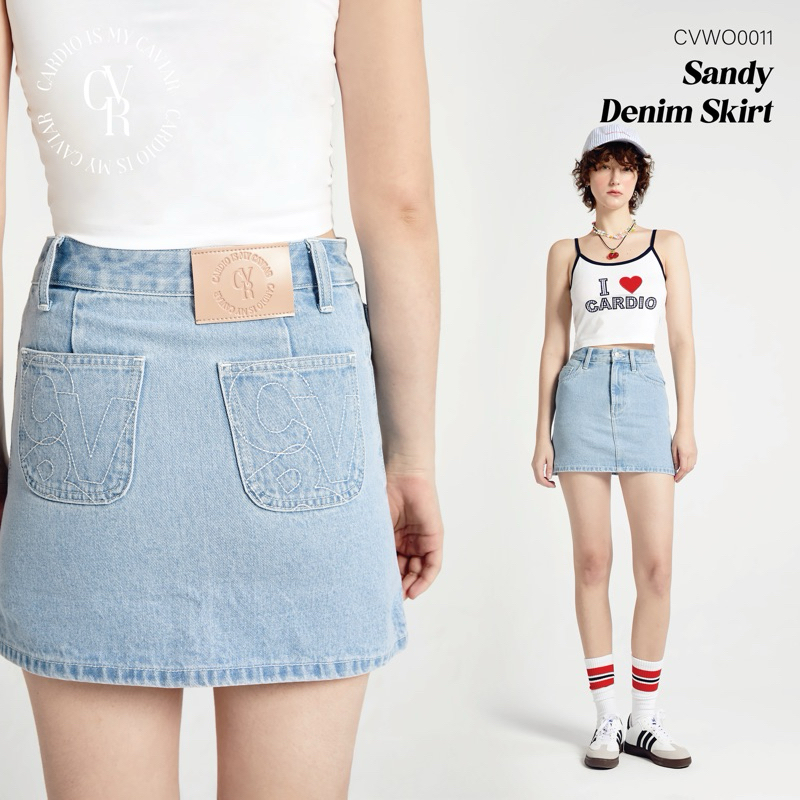 CVWO0011 : SANDY DENIM SKIRT กระโปรงยีนส์ ทรงเอ