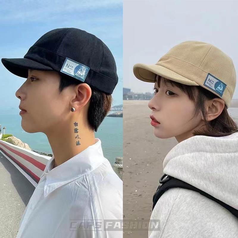 หมวกเบสบอล สไตล์เกาหลี ปีกสั้น หมวกกันแดดแฟชั่น ย้อนยุค ผ้าฝ้าย เหมาะสำหรับฤดูร้อน สามารถปรับได้ สําหรับผู้หญิงและผู้ชาย - รูปที่ 7