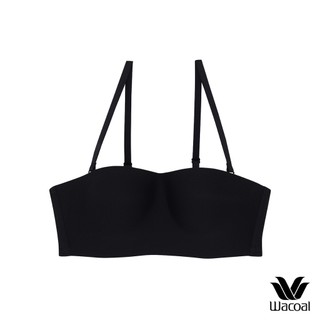 Wacoal Surprise Wireless Top Bra เสื้อชั้นในไร้โครง เกาะอก/สลับสายบ่า รุ่น WB9V09 สีดำ (BL)