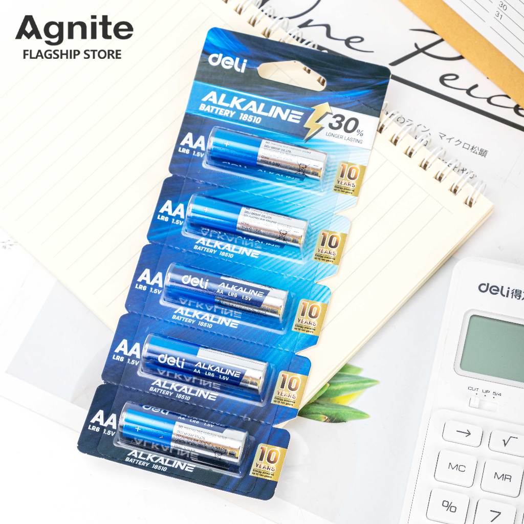 Agnite ถ่านอัลคาไลน์ 1.5โวลต์ ขนาด AA / AAA มี 1 ก้อน ของแท้ 100% ถ่านก้อนAlkaline ถ่านไฟฉาย  Alkaline Battery