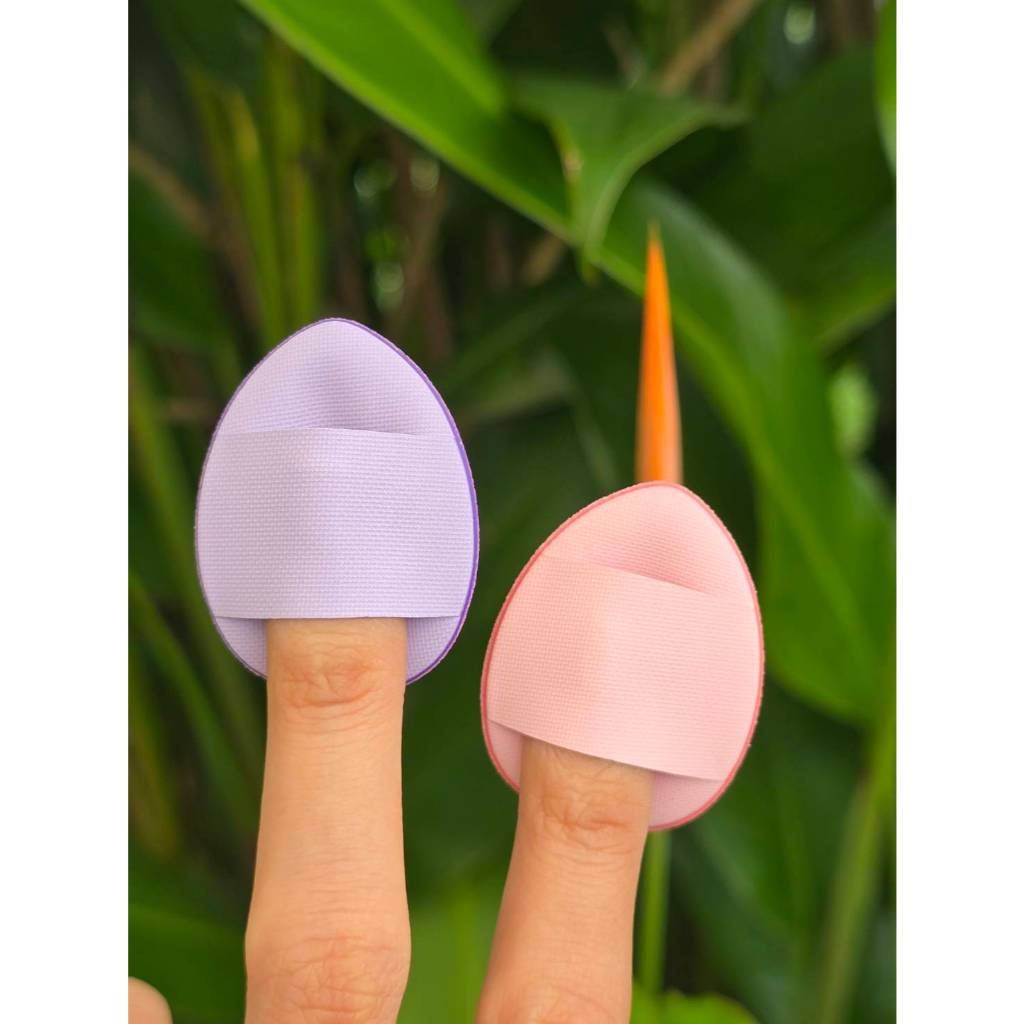 พัฟฟองน้ำจิ๋ว พัฟแต่งหน้าไซส์มินิ ขนาดเหมาะกับปลายนิ้ว Finger Sponge Mini Puff