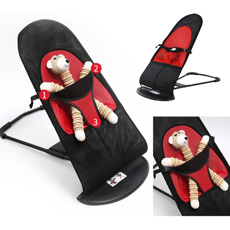 เปลหมา เตียงสุนัข ที่นอนหมาระบายอากาศ 3 เกียร์ปรับได้ พับเก็บได้ เก้าอี้โยกสัตว์เลี้ยง - รูปที่ 4