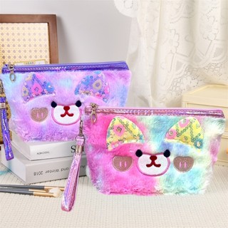 V51 กระเป๋าดินสอ ปากกา ใส่เครื่องสำอาง มีซิป ลายการ์ตูนน่ารักๆ พร้อมส่งจากไทย