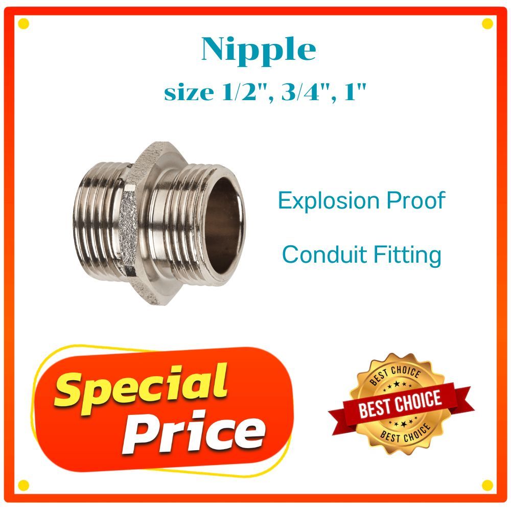 Nipple Explosionproof Conduite Fitting อุปกรณ์ไฟฟ้าป้องกันการระเบิด