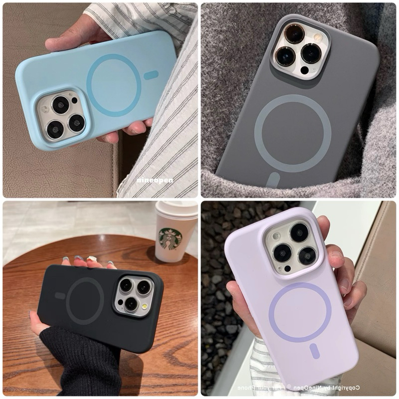 Supercase (แม่เหล็ก) เคสซิลิโคน บุกำมะหยี่ ชาร์จไร้สาย