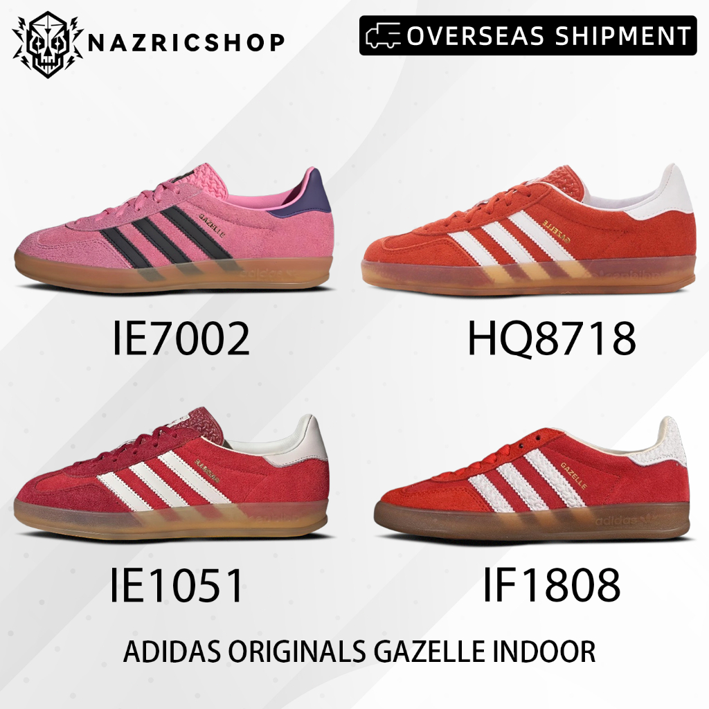 （ของแท้100% ）adidas originals Gazelle Indoor IE7002/ HQ8718/IE1051รองเท้ากีฬา รองเท้าวิ่งระบายอากาศ