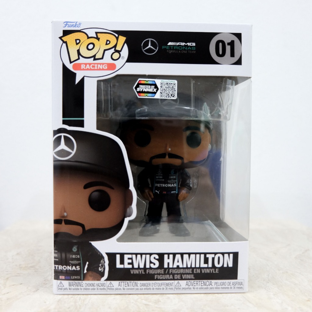 🏁 [Formula One] 🏁 Funko Racing AMG Petronas  Lewis Hamilton Black Outfit ของแท้ มือ1 กล่อง9/10 TH Di