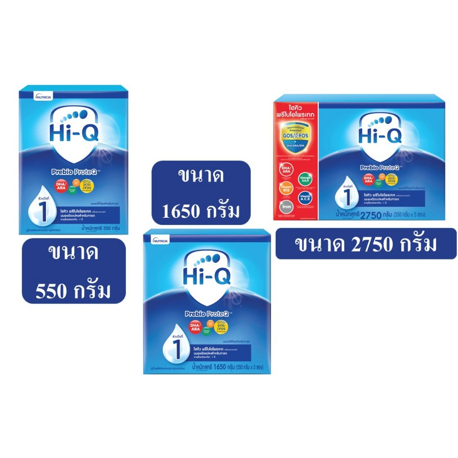 ไฮคิวสูตร1 พรีไบโอโพรเทก 550g/1650g/2750 g Hi-Q Prebio ProteQ<วันหมดอายุเช็คในรายละเอียดสินค้าก่อนสั่งซื้อ>