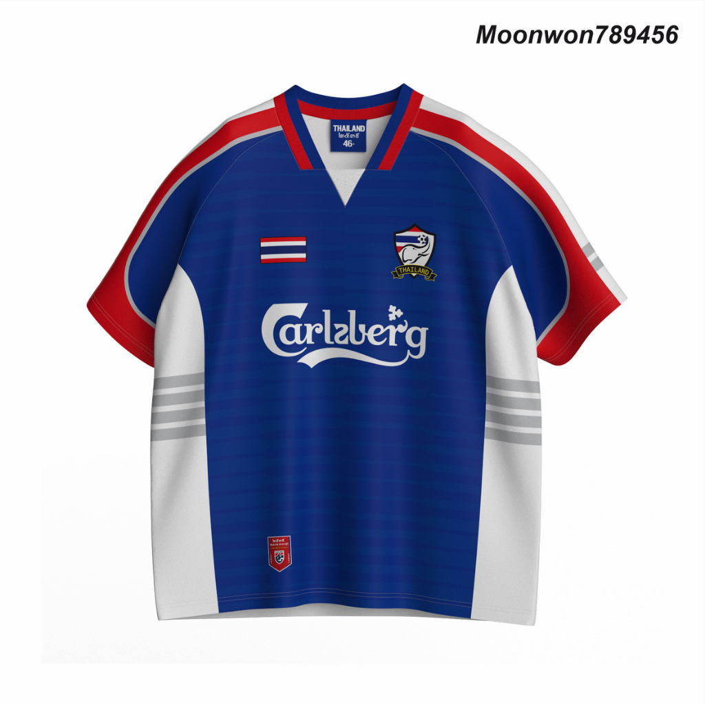 เสื้อโอเวอร์ไซส์ ย้อนยุคไทยแลนด์ งานพิมพ์ลายลงเนื้อผ้า MR31