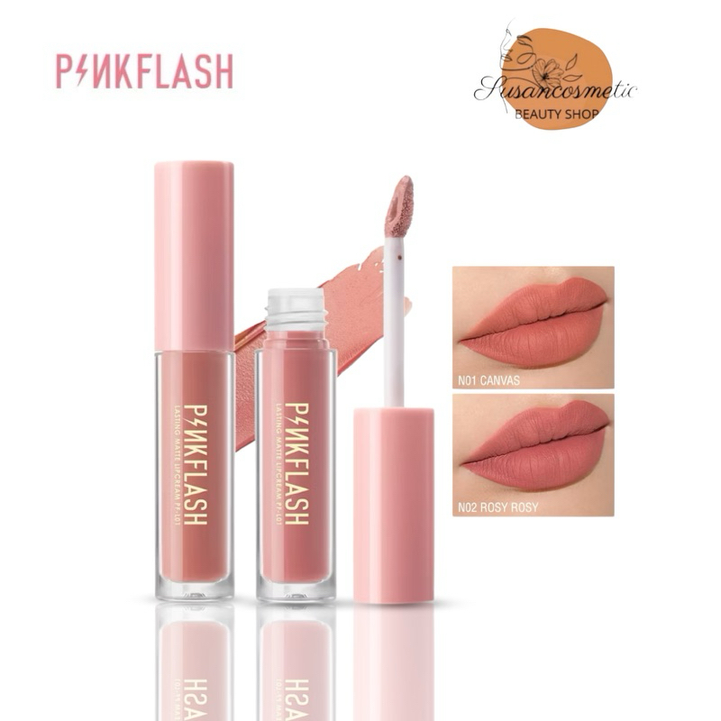 Pinkflash Ohmykiss Lipstick ลิปสติก เนื้อลิขวิดแมตต์ ให้ความชุ่มชื้น ติดทนยาวนาน ของพร้อมส่ง