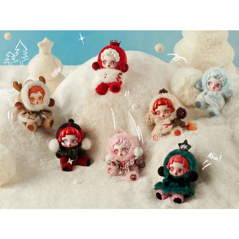 พวงกุญแจ SKULLPANDA Winter Symphony Series Plush ของแท้ 100%