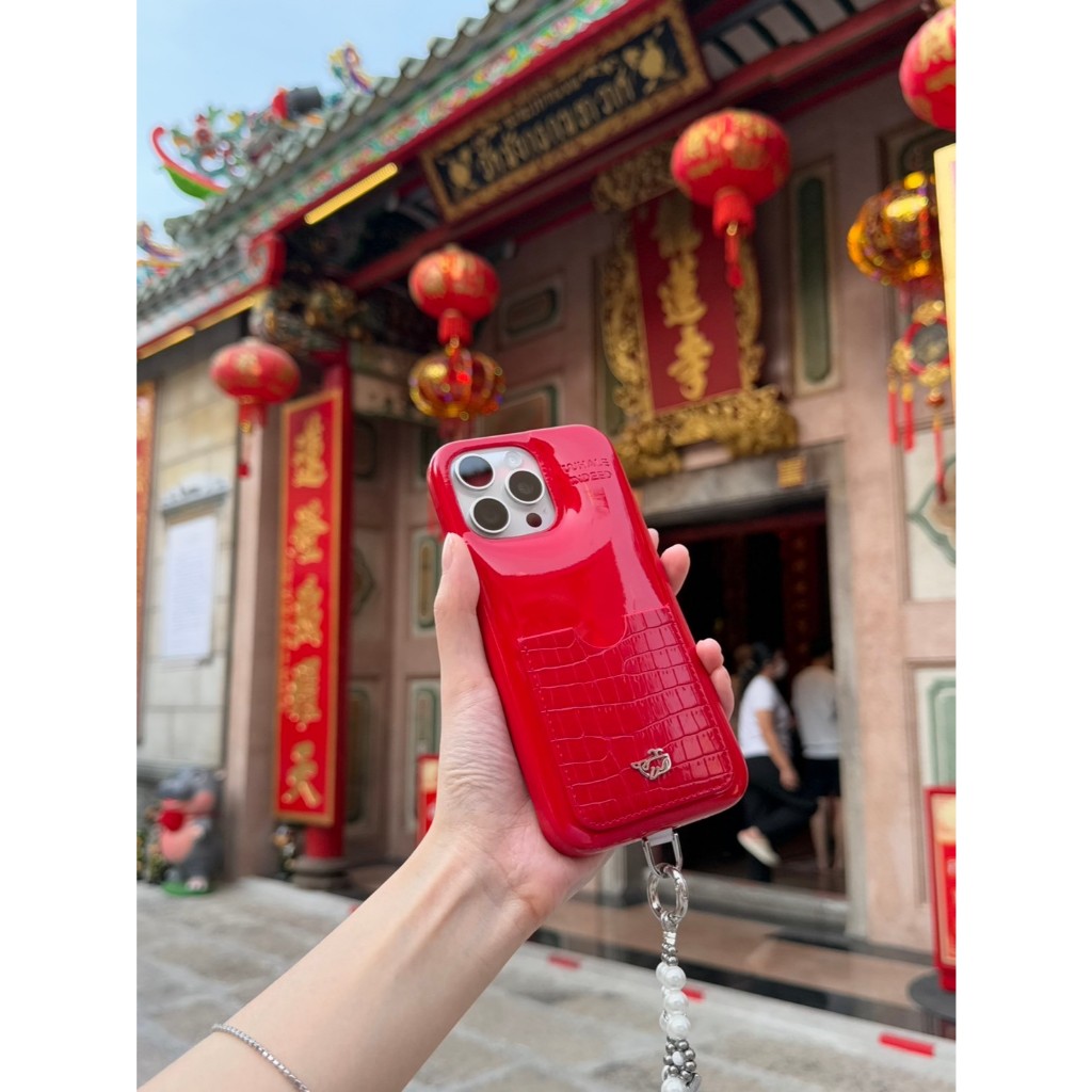 (เคส Loafy) เคสนุ่มนิ่ม Red Loafy Whale Indeed Case เคสนิ่ม จับถนัดมือ วัสดุหนังเกรด Premium