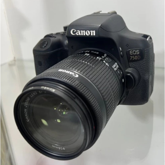 [ มือสอง 💥 ] Canon 750 D  ​​​(พร้อมเลนส์ Zoom 18-135 mm)  การทำงานเต็ม​ระบบ​ เมนูไทย มีwifi  หน้าจอท