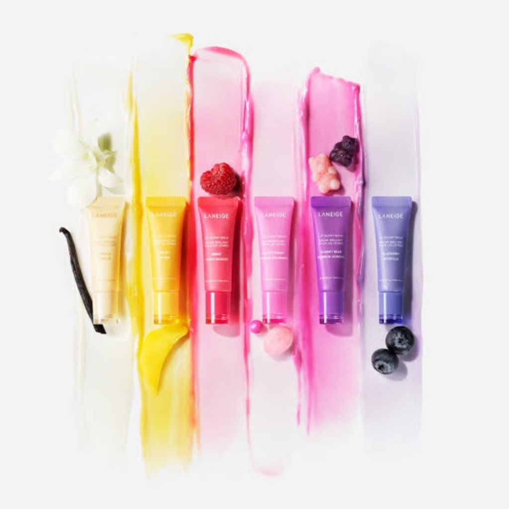 Laneige Lip Glowy Balm 10g #Berry #Vanilla #Sweet candy / Laneige Glaze Craze Tinted Lip Serum 12g #