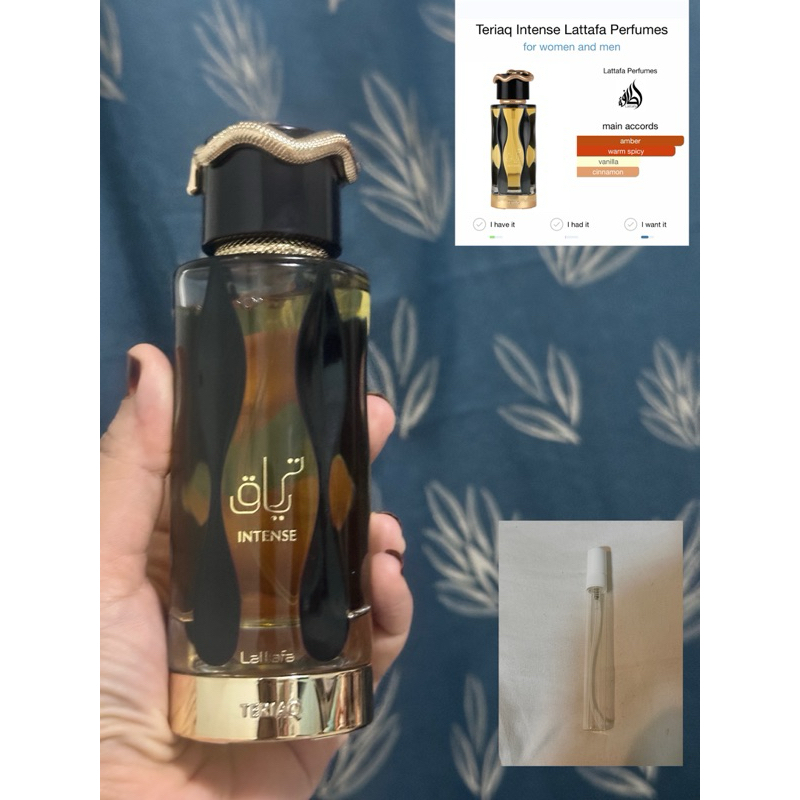 Teriaq Intense Lattafa Perfumes for women and men