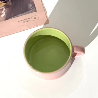 Goodsceramics 🍜 Milk mug แก้วเซรามิกสีสดใส ผิวสัมผัสเรียบลื่นมันเงา ก้นแก้วด้านนอกเป็นเนื้อทราย