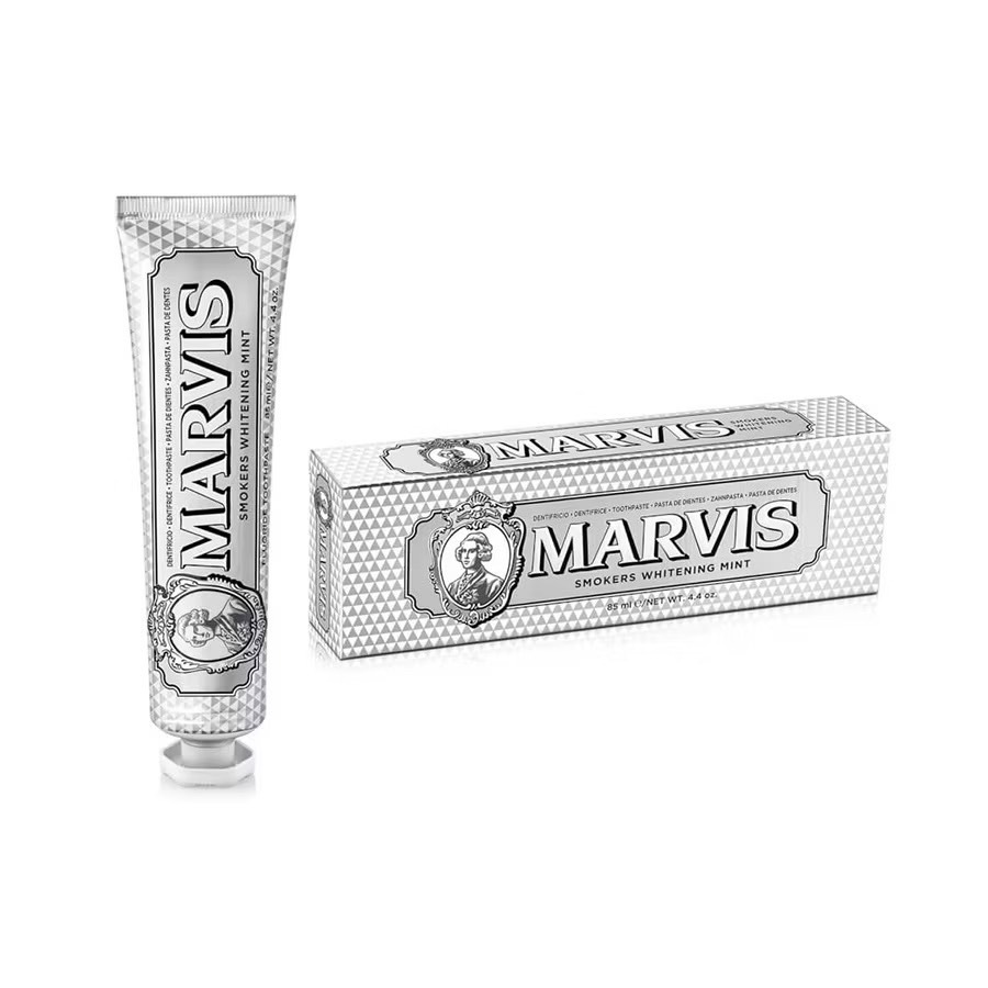 ❤️ไม่แท้คืนเงิน❤️ Marvis Smokers Whitening Mint 85ml สูตรใหม่ ยาสีฟันสุดพรีเมียม ฟื้นฟูสีฟันให้ขาว