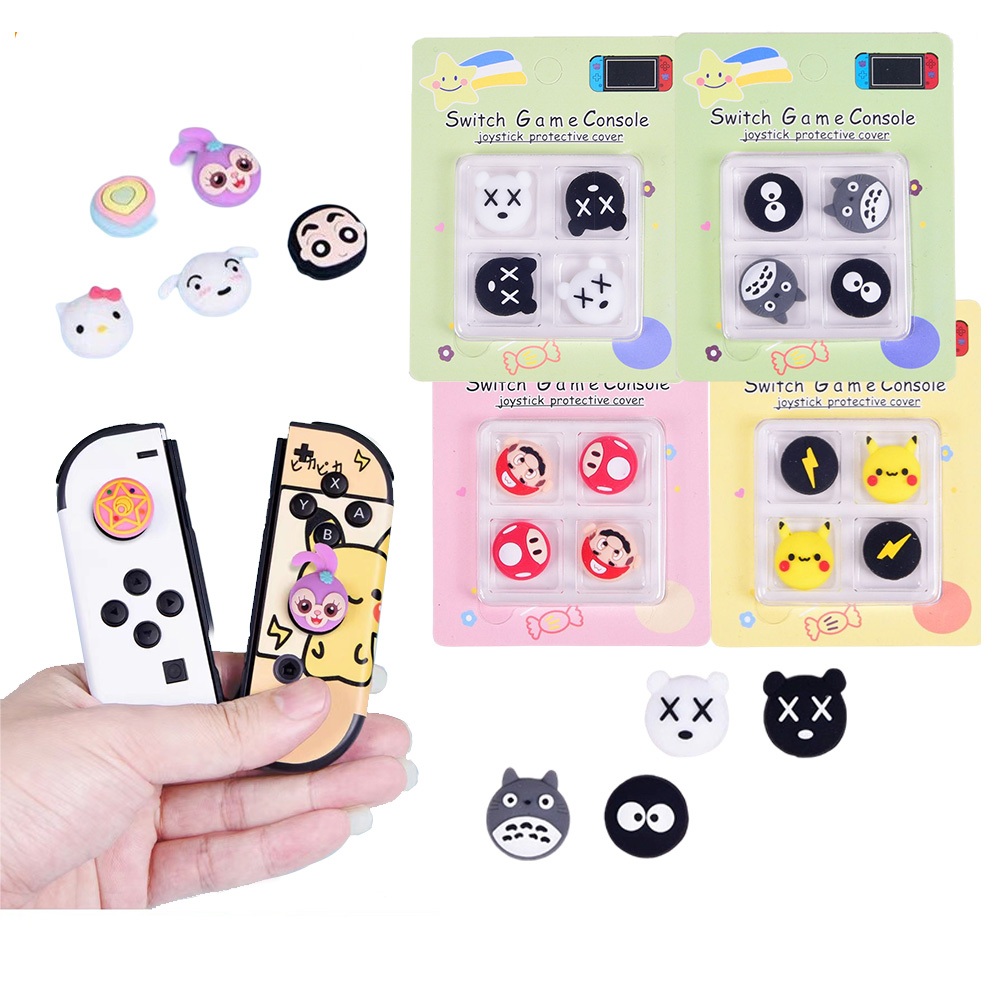 Nintendo Switch 2/Switch/OLED/LITE ครอบปุุ่ม ปุ่มยาง ซิลิโคนนิ่ม ฝาครอบปุ่มจอยสติ๊กสําหรับ อุปกรณ์เสริมฝาครอบปุ่มโยก