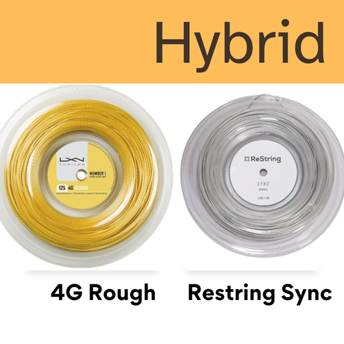 เอ็นเทนนิสไฮบริด Luxilon 4G Rough / Restring Sync (ตัดแบ่ง)