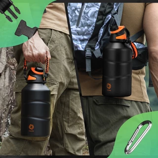 FJbottle ขวดน้ำเก็บร้อน–เย็น 1900ml ความจุใหญ่ พร้อมสายสะพาย สำหรับกีฬา & ฟิตเนส แถมแปรงทำความสะอาด