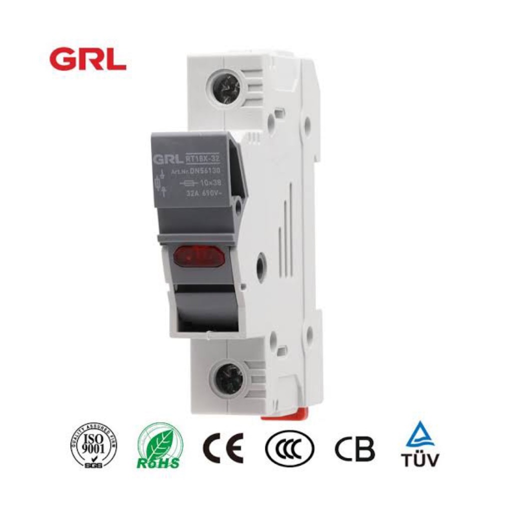 ฐานฟิวส์กระบอก RT18-32X 1P 10x38 32A GRL