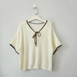 A2เสื้อไหมพรมคอวี อก40-54ผ้านิ่มใส่สบาย