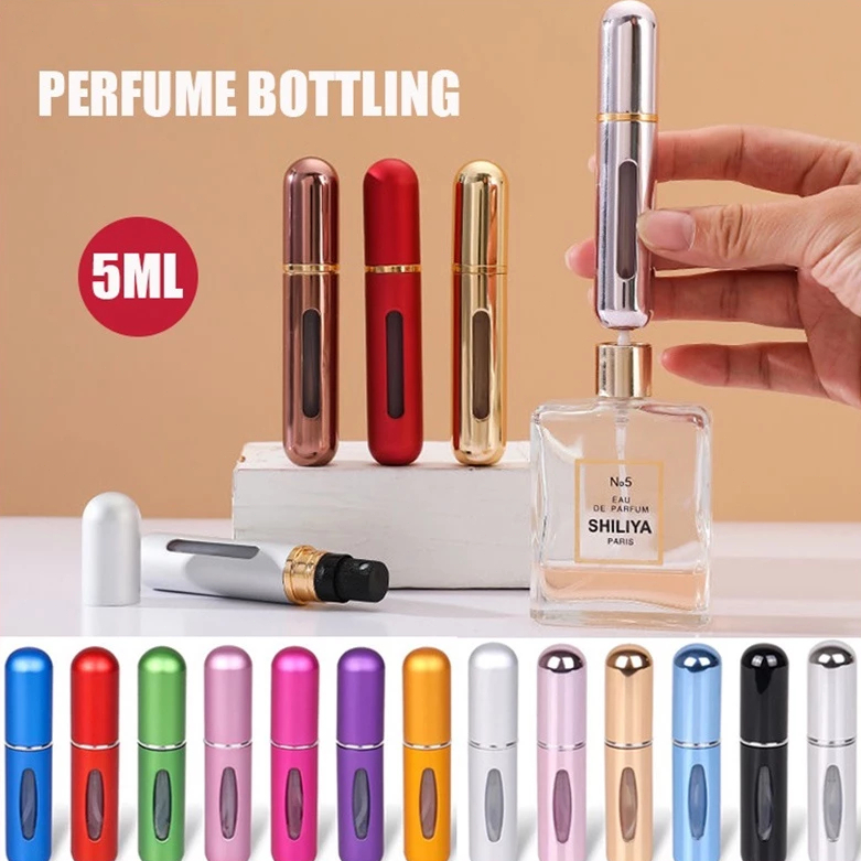 😍COD😍 ขวดเเบ่งน้ำหอมพกพา 5ml ปั้มเติมก้นขวด พกพาสะดวก รีฟิวง่ายสำหรับเดินทาง ใส่น้ำหอม เครื่องสำอางค์เหลว