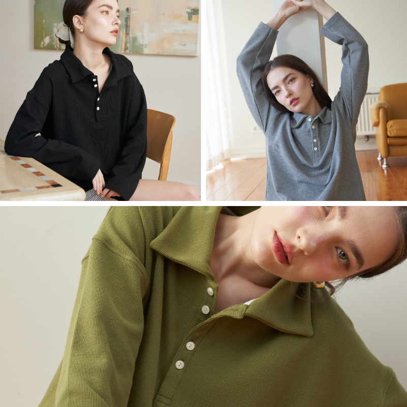 Wafer sweater เสื้อสเวตเตอร์แขนยาว
