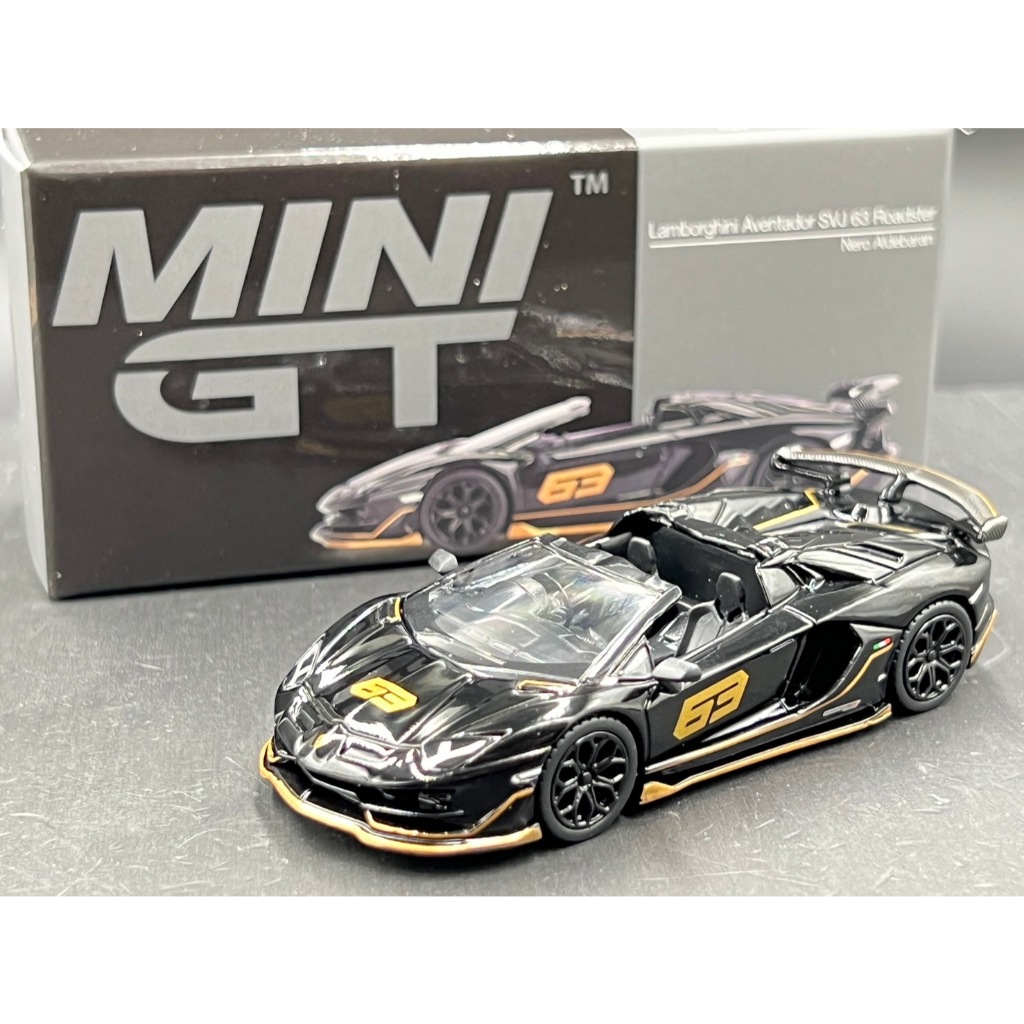 MINIGT  Lamborghini Aventador SVJ 63 Roadster Nero Aldebaran