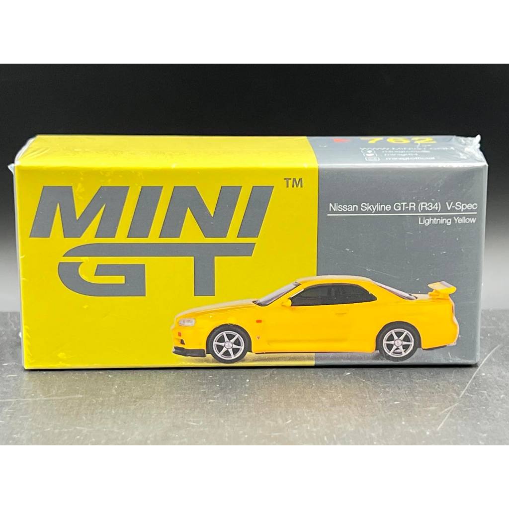 MINIGT  Nissan Skyline GT-R (R34)  V-Spec  Lightning Yellow