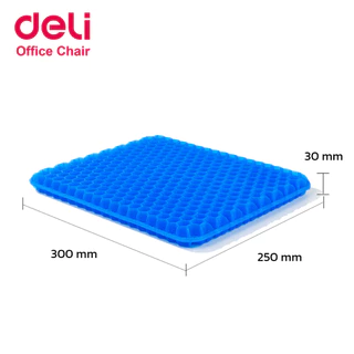 [ฟรีปลอกผ้า] Deli เบาะเจลรองนั่ง เบาะเจลรังผึ้ง รองนั่งเพื่อสุขภาพ ยืดหยุ่นได้ ลดอาการปวดก้น Cushion