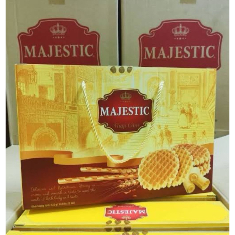 MAJESTIC Assortment Butter Waffles Biscuit Sticks 420 g. ริชี่วาฟเฟิลกรอบและขนมปังกรอบแท่ง 420 กรัม
