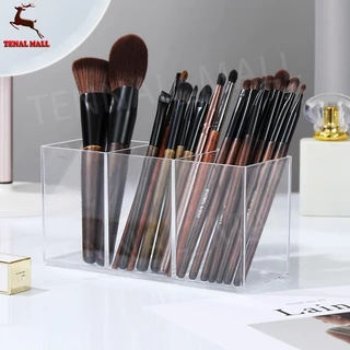 Make Up Organizer แปรงแต่งหน้าพลาสติกหม้อเก็บอะคริลิคสําหรับผู้ถือเครื่องสําอางโต๊ะเครื่องสําอางค์คอนเทนเนอร์
