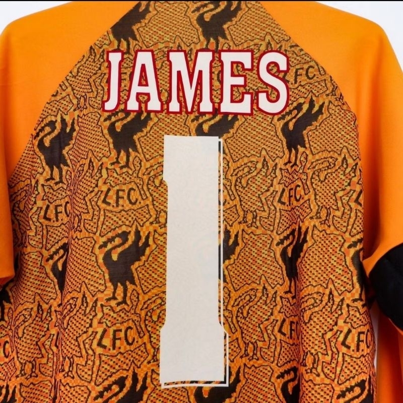 ชื่อเบอร์ กำมะหยี่ JAMES 1 Liverpool GK  1996-97