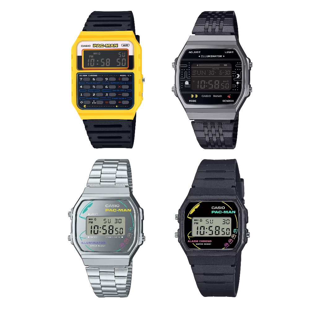 CASIO PAC-MAN ของแท้ รุ่น CA-53WPC-1B , F-91WPC-1A , A168WEPC-7A