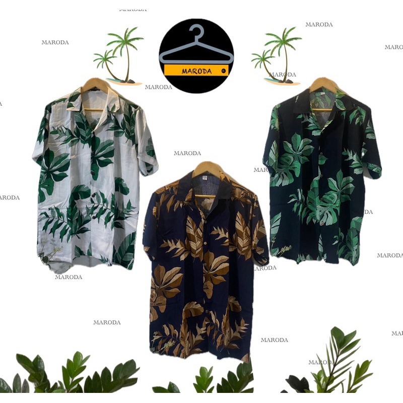 เสื้อฮาวาย แขนสั้น ลายสวยๆมาแลัวครับ ผ้าสปันเรยอน