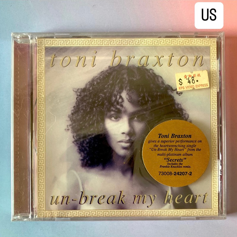 🛒 (พร้อมส่ง/ซีลปิดใหม่) CD ซีดีเพลง: Toni Braxton — Un-Break My Heart [US/single]