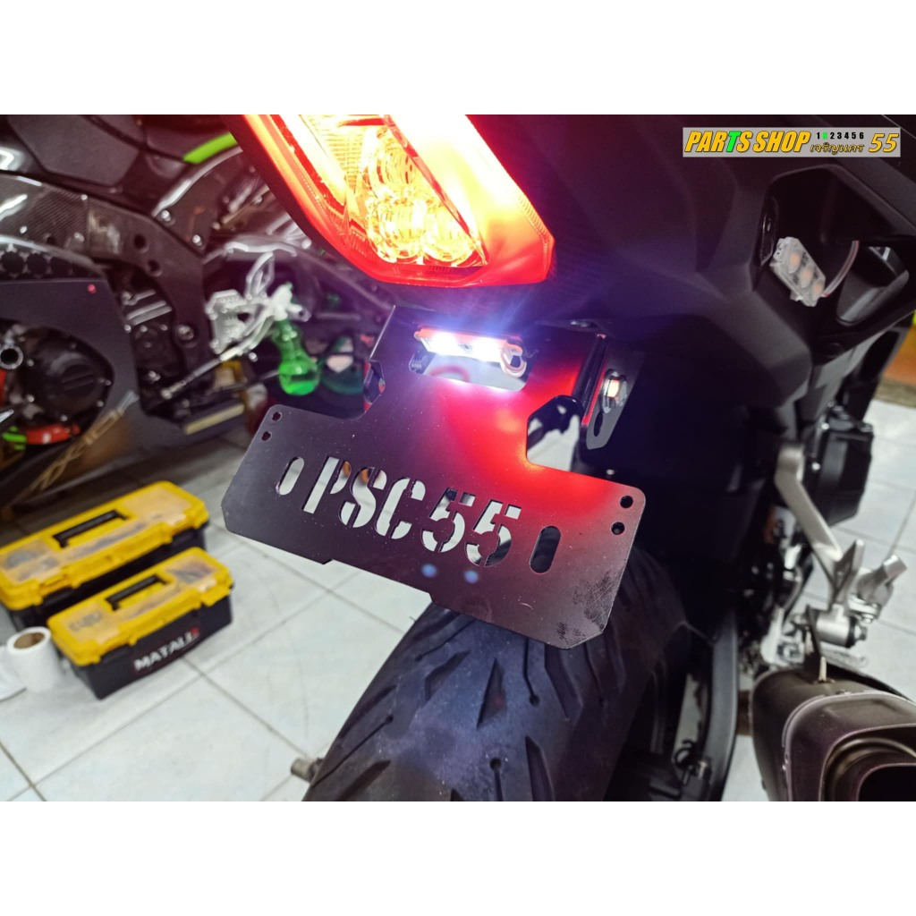ท้ายสั้น CB500F & CBR500R [ ปี 2016 - ปัจจุบัน ] [ แบบขันล็อค & ขันปรับองศาป้ายทะเบียนได้ ] แบรนด์ [ PSC55 ]